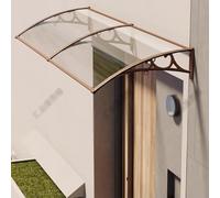 Tenda da esterno in policarbonato rettangolare per ingresso, protezione dalle intemperie da pioggia, neve e luce solare, ideale per veranda e patio, 60 x 240 cm