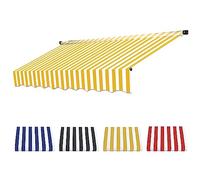 Tenda da esterno in tessuto, protezione UV, copertura impermeabile, dimensioni telaio non incluso (giallo e bianco, 3 m)