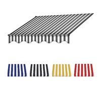 Tenda da esterno in tessuto, protezione UV, copertura impermeabile, disponibile in diversi colori, telaio non incluso (grigio e bianco, 2 m)