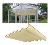 Tenda da esterno per pergola, copertura a baldacchino scorrevole retrattile per patio sul retro, paralume in vetro antipioggia, bianco, 1,8 x 3 m, set completo per la protezione del portico