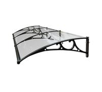 Tenda da esterno per porta del balcone, copertura antipioggia in policarbonato resistente alle intemperie, design ad arco (60 x 120 cm), protezione elegante