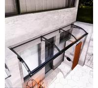 Tenda da esterno per porte e finestre, con tettoia in policarbonato e supporto in alluminio, protezione da pioggia e UV, tetto (60 x 60 cm), resistente alle intemperie per la casa