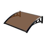 Tenda da esterno per porte e finestre, resistente ai raggi UV, all'acqua e alla neve, marrone, 100 x 300 cm, con grondaia di drenaggio, ideale per terrazze e ingressi