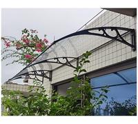 Tenda da esterno, tettoia in policarbonato, protezione UV e pioggia, copertura per porta d'ingresso, staffa in alluminio, resistente alle intemperie, parasole per ingressi, design durevole ed elegante