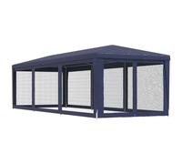 Tenda da festa blu 3x9 m Mosche a rete su 8 lati Ventilazione sicura Tenda pieghevole per esterni Tenda da campeggio ombrellone Blu