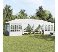 Tenda da festa con 12 pareti laterali bianche 8 x 4 m PE impermeabile per eventi all'aperto, feste in giardino e matrimoni, tenda robusta con telaio in acciaio e protezione dai raggi UV