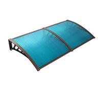 Tenda da finestra blu per porta d'ingresso, protezione da raggi UV, pioggia e neve, con supporto in metallo, per finestre e porte (100 x 360 cm), migliora l'estetica e la resistenza agli agenti