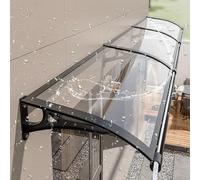 Tenda da finestra curva in policarbonato per protezione dai raggi UV e dalle intemperie, ideale per patio, balcone e porta d'ingresso per proteggere da luce solare, pioggia e neve