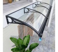 Tenda da finestra in alluminio per grande lavandino, protezione UV, protezione da pioggia e neve, copertura in policarbonato, design trasparente (60 x 490 cm), resistente baldacchino per esterni
