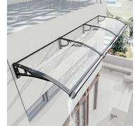 Tenda da finestra in policarbonato, facile da pulire, protezione contro la pioggia, protezione dai raggi UV, installazione semplice, 80 x 200 cm, ideale per neve e pioggia