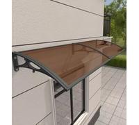 Tenda da finestra per esterni con staffa in alluminio - 50 x 120 cm - Parasole marrone per porta d'ingresso - Protezione UV pioggia e neve - Copertura per patio per tutte le condizioni atmosferiche