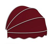 Tenda da finestra per esterni, impermeabile, resistente ai raggi UV, baldacchino pieghevole in alluminio per tutte le stagioni, tenda da porta rossa, 90 x 60 cm, protezione resistente alle intemperie