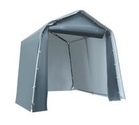 Tenda da garage, 2,4 x 2,4 x 2,4 x 2,4 m, in acciaio legato, portatile, impermeabile, con porta arrotolabile con cerniera, per biciclette, moto e attrezzi da giardino
