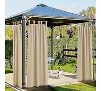 Tenda da Gazebo 160x270 cm con Passanti e Bottoni Asole in Cotone e Poliestere