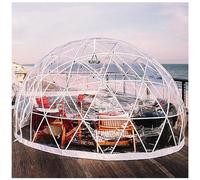 Tenda da giardino a cupola, impermeabile, trasparente, per 5-7 persone, ideale per patio e cene all'aperto