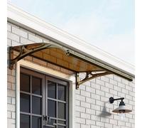 Tenda da giardino curva per esterni, resistente alle intemperie, per giardini e balconi, marrone, blocca pioggia e neve, riparo durevole per ingresso, perfetta per la protezione della casa