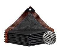 Tenda da giardino impermeabile nera resistente ai raggi UV con occhielli, tasso di ombreggiatura del 70%, per piante, balcone, patio, laghetto, pollaio (dimensioni: 4,0 m x 6 m)