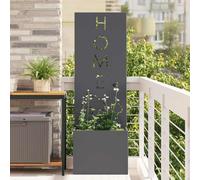 Tenda da giardino in tessuto antracite, 50 x 150 cm, decorazione da parete decorativa per terrazza e balcone, in acciaio con finitura opaca e intarsi decorativi per la privacy ed elegante