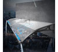 Tenda da giardino per esterni per porte e finestre, baldacchino curvo per giardino e balcone, resistente, trasparente, protezione da pioggia e neve, elegante soluzione di copertura per ingresso