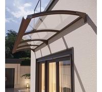 Tenda da giardino resistente ai raggi UV in alluminio e copertura per ingresso con pannello in policarbonato, impermeabile e anti-pioggia, protezione in PE per uso esterno