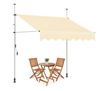 Tenda da giardino retrattile con manovella manuale, parasole per esterni, per terrazza, veranda, cortile, balcone, dimensioni 300 cm, protezione UV e facile installazione