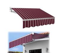 Tenda da giardino retrattile impermeabile resistente ai raggi UV verde 1,5 m x poliestere durevole parasole resistente alle intemperie copertura esterna tessuto di ricambio