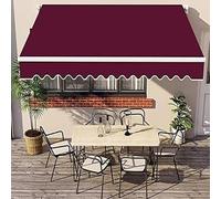 Tenda da giardino retrattile in tessuto di ricambio, 5 x 1,5 m, bordeaux, copertura per terrazza, adatta per tende da 2 x 1,5 m a 5 x 2 m, resistente ai raggi UV, soluzione ombreggiante per esterni