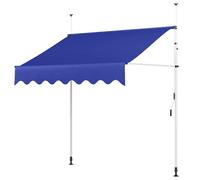 Tenda da giardino retrattile manuale, 350,5 cm, con tessuto resistente all'acqua e telaio in alluminio, manovella manuale facile per protezione solare e comfort all'aperto