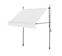 Tenda da giardino retrattile manuale, altezza regolabile, installazione senza fori, design indipendente per ombra e comfort esterni