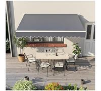 Tenda da giardino retrattile - Tessuto di poliestere impermeabile di ricambio per giardino terrazzo grigio 600 x 300 cm - Protezione UV e riparo dal sole