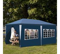 Tenda da giardino Yakimz Pavilion - Facile da pulire, resistente con pannelli laterali, tenda perfetta per le feste Blu 3x6m