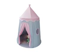 Tenda da gioco a castello for bambini con tappeto e bandierine, casetta mongola for maschi e femmine, rifugio traspirante(Rosa)