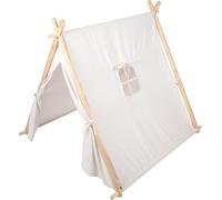 small foot Tenda da gioco per Indoor per bambini, struttura in legno con rivestimento in stoffa, finestra e apertura avvolgibile, per bambini dai 2 anni, 12761