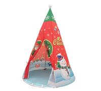 Tenda da gioco di Natale per bambini, panoramica pieghevole da gioco per interni con finestra e tappetino, spazio di portatile per ragazzi e ragazze/41.3x41.3x61 pollici