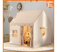 Tenda da gioco per bambini Castello principessa Casa Camera per bambini Cartone animato Casetta da gioco per interni ed esterni Tenda decorativa pieghevole Giocattolo Regalo di Natale Ragazze Pink ONL