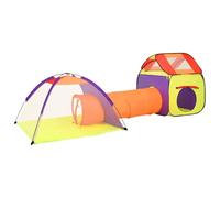 Tenda da gioco per bambini, multicolore, in poliestere, con tunnel da gioco, 338 x 123 x 111 cm, pieghevole e portatile, ideale per la cameretta dei bambini, giardino e interni, per gattonare e