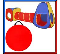 Tenda da Gioco per Bambini Tunnel Giocattolo da Cameretta Giardino Pieghevole