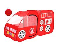 Tenda da gioco per camion dei pompieri 55x28x28 Tenda da gioco addensabile pieghevole con motivi di cartoni animati e camion realistici per regali per ragazzi per interni e esterni