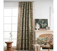 Tenda da Jacquard, Tende da Bistrot Oscurante, Tende da Boho per Camera da Letto con Nappe, Decorazione Vintage per La Casa,Bistrot,Tasca per Asta(Size:150 * 300cm,Color:A)