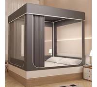 Tenda da letto pop-up per la privacy, per letto queen size, portatile e istantaneo, con baldacchino oscurante e finestre in rete traspirante, per adulti, bambini, campeggio, camera degli ospiti