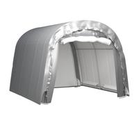 Tenda da magazzino, 300 x 300 cm, in acciaio grigio, resistente alle intemperie, con resistente ai raggi UV, robusto telaio in acciaio zincato, ideale per giardino, terrazza, attrezzi e spazio di