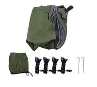 Tenda da mosca per esterni Telo per vela Telo antipioggia Parapioggia Tenda da sole Riparo da campeggio con picchetti Borsa per riporre la corda per attività all'aperto nel patio (Verde militare)