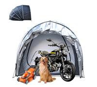 Tenda Da Moto Appeso 2 in 1 Copri Moto Da Esterno Proteggi Da Vento,Pioggia,Neve,Polvere Casetta Attrezzi Giardino Casetta Da Giardino,Black