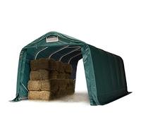 TOOLPORT Tenda da pascolo 3,3x6m, verde scuro, Telo in PVC, fissaggio per cemento - (99552)