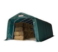 TOOLPORT Tenda da pascolo 3,3x8,4m, verde scuro, Telo in PVC, fissaggio per terreno - (99545)