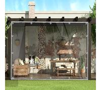 Tenda da patio trasparente 1,8 m x 2,9 m, impermeabile, resistente alle intemperie, tenda per esterni, per pergola, veranda, gazebo, cabana, antiruggine, occhielli per interni ed esterni