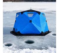 Tenda da pesca con isolamento termico pop-up, in tessuto Oxford 420D, con ancore, pavimento e borsa per il trasporto, per pesca invernale