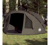 Tenda da pesca per 4 persone, colore marrone, impermeabile, con attacco E, per campeggio e pesca, protezione UV e antivento grazie al poliestere con rivestimento in poliuretano, custodia inclusa