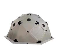 Tenda da Pesca sul Ghiaccio Isolata Riparo isolato for la pesca sul ghiaccio, Tende da campeggio invernale, for 8-10 persone(Light Grey)