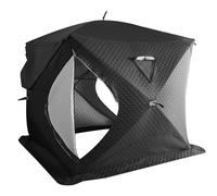 Tenda da pesca sul ghiaccio per 3-4 persone, riparo termico isolato con borsa per il trasporto e cric per stufa, 1 porta, ancoraggio, bassa temperatura nominale -30 °C